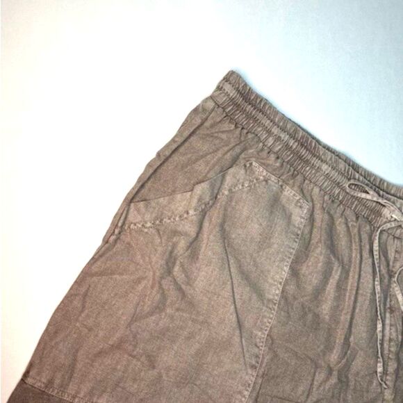 Universal Thread Mid-Rise Linen Blend Utility Pocket Drawstring Brown 4X New! - Picture 4 of 8